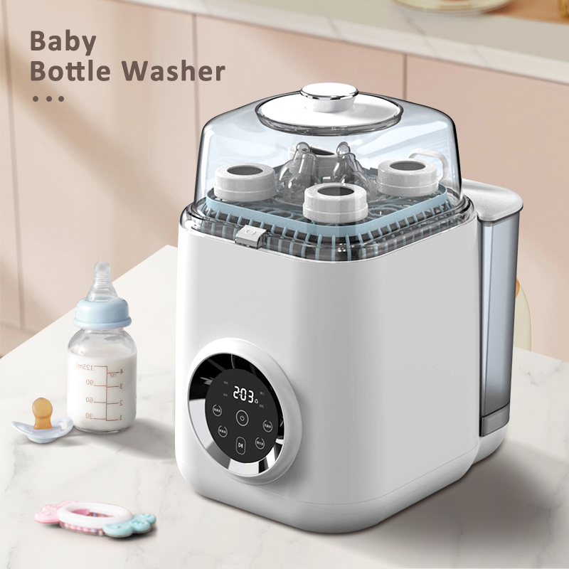 4 Bottle Set Double Layer Touch Panel Auto Clean Baby Bottle Washer and Sterilizer