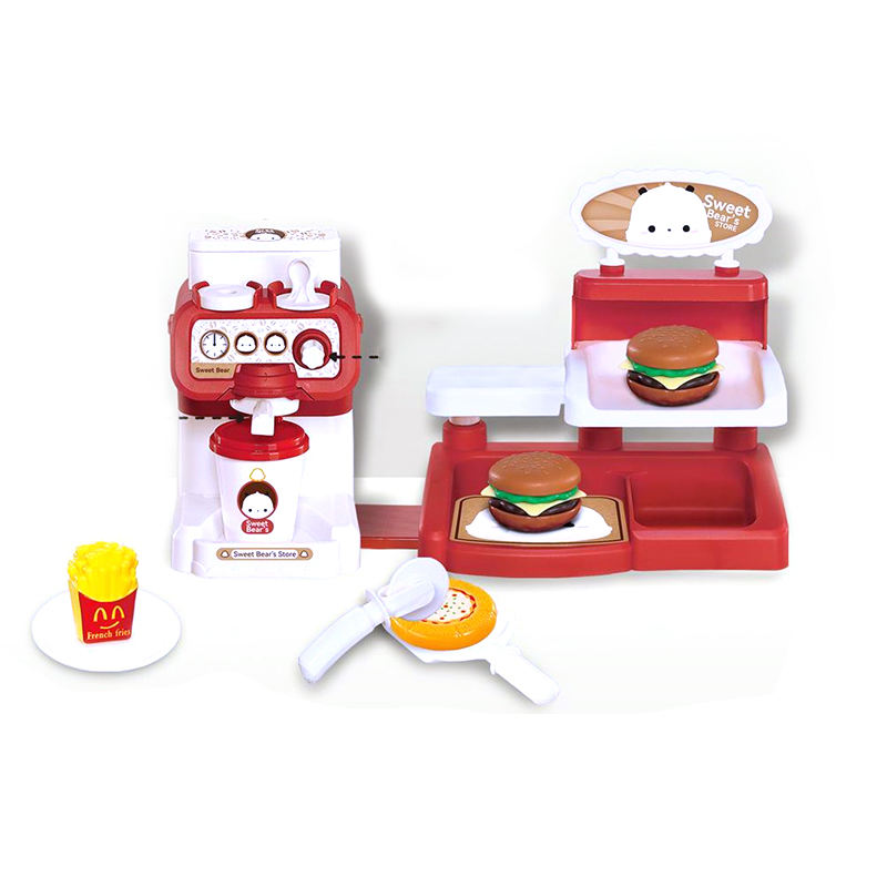 KSF 72Cm Luxury Spray Kitchen Table Set Toys for Girls Children Big New Style 2023 With Food Accessories
