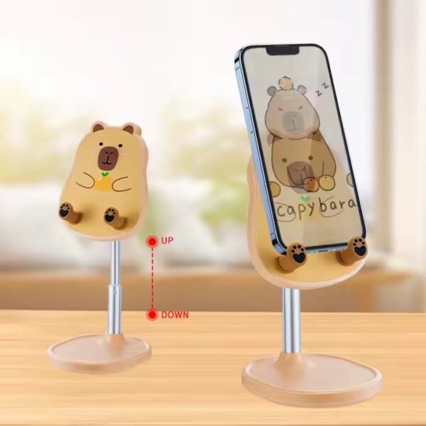 High Quality PVC & Rubber Flexible 3D Cell Phone Stand Cute Mobile Phone Holder for iPad Compatible With Desk & Home Use